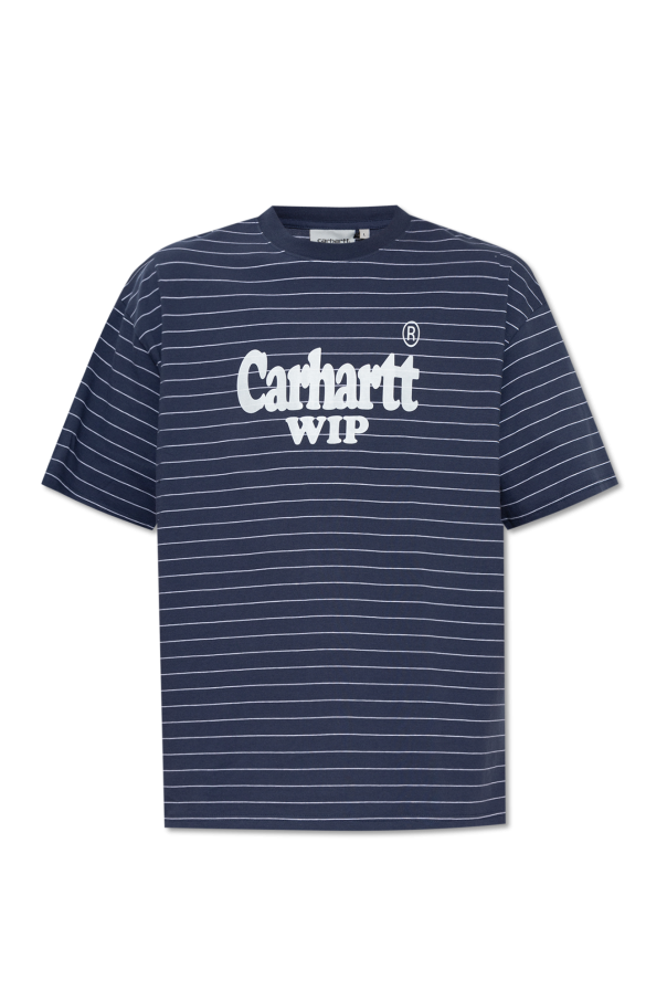 ★2024SS新作★CARHARTT★S/S ORLEAN SPREE T-SHIRT Carhartt WIP Orlean Spree T-shirt - black (orlean stripe